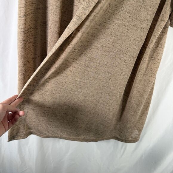 Woman Within Cardigan Women's 4X 34 36 Brown Open Front Linen Blend Short Sleeve - Picture 6 of 11